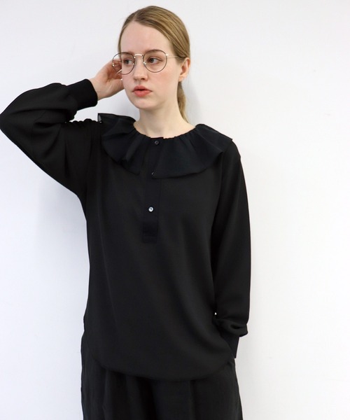 haupia（ハウピア）の「Today‘s waffle toppings【カットソー】（Tシャツ/カットソー・レディース・ブラック/オフホワイト/ネイビー/ライトグレー・MEDIUM）」の21枚目の写真