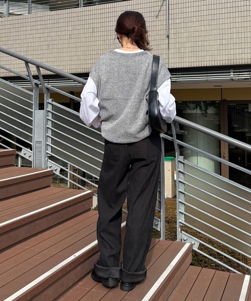 ISOOK（アイスー）の「【ISOOK / アイスー】2タックグルカパンツ / ストレート ハイウエスト スラックス チノパン ロング ベージュ アイボリー ブラック ZOZOTOWN限定（チノパンツ・レディース・ベージュ/アイボリー/ブラック・FREE）」の18枚目の写真