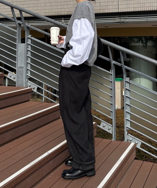 ISOOK（アイスー）の「【ISOOK / アイスー】2タックグルカパンツ / ストレート ハイウエスト スラックス チノパン ロング ベージュ アイボリー ブラック ZOZOTOWN限定（チノパンツ・レディース・ベージュ/アイボリー/ブラック・FREE）」の19枚目の写真