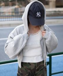 WEGO | WEGO/【25年春夏新作】ダメージショートジップパーカー(パーカー)