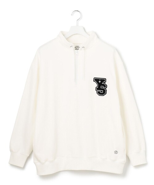 J.PRESS YORK STREET(ジェイプレスヨークストリート)の「【UNISEX】ハーフZIPスタンドネック トレーナー(スウェット・メンズ・イエロー系/ピンク系/ネイビー系/ホワイト系/ライトグレー系・SMALL/MEDIUM/LARGE)」の1枚目の写真
