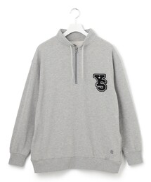 【UNISEX】ハーフZIPスタンドネック トレーナー