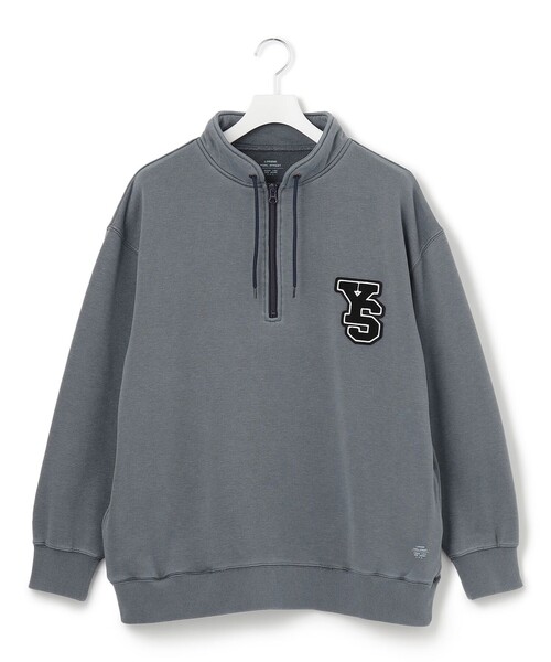 J.PRESS YORK STREET(ジェイプレスヨークストリート)の「【UNISEX】ハーフZIPスタンドネック トレーナー(スウェット・メンズ・イエロー系/ピンク系/ネイビー系/ホワイト系/ライトグレー系・SMALL/MEDIUM/LARGE)」の3枚目の写真