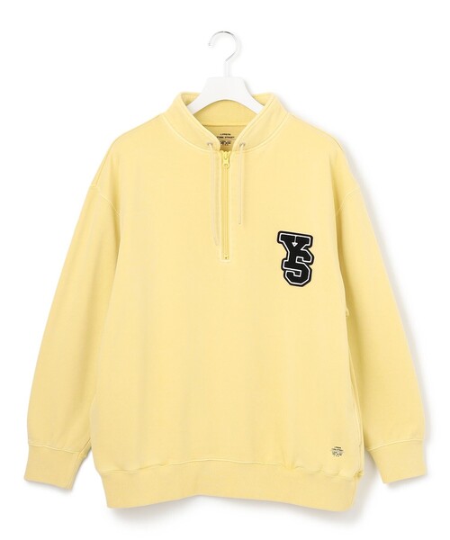 J.PRESS YORK STREET(ジェイプレスヨークストリート)の「【UNISEX】ハーフZIPスタンドネック トレーナー(スウェット・メンズ・イエロー系/ピンク系/ネイビー系/ホワイト系/ライトグレー系・SMALL/MEDIUM/LARGE)」の4枚目の写真