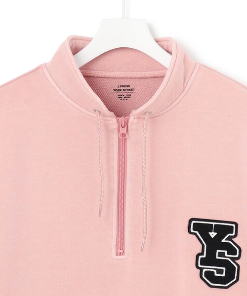 J.PRESS YORK STREET(ジェイプレスヨークストリート)の「【UNISEX】ハーフZIPスタンドネック トレーナー(スウェット・メンズ・イエロー系/ピンク系/ネイビー系/ホワイト系/ライトグレー系・SMALL/MEDIUM/LARGE)」の7枚目の写真