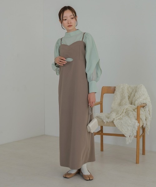 Bab(バブ)の「オーガンジーレイヤードブラウス(シャツ/ブラウス・レディース・ブラック/グリーン/ブラウン/ホワイト・MEDIUM)」の12枚目の写真