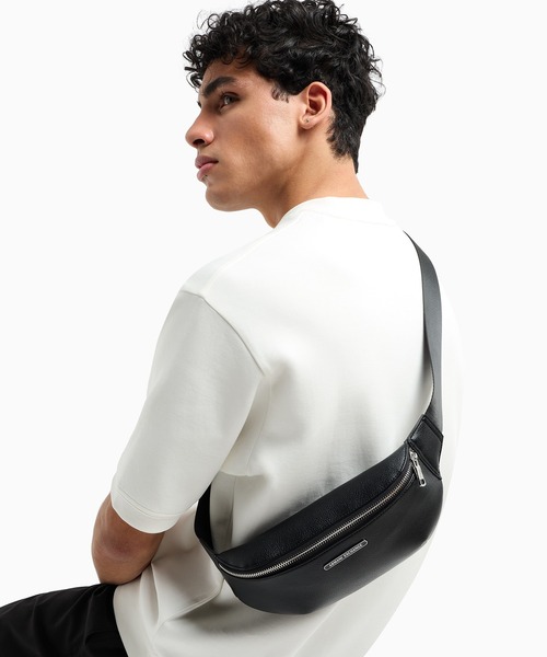 A|X アルマーニ エクスチェンジ】AXロゴ ボディバッグ/ウエストポーチ