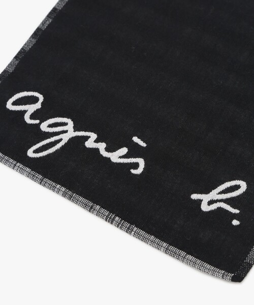 agnes b.（アニエスベー）の「WEB限定 ハンカチ（バンダナ/スカーフ・レディース・ブラック・FREE）」の3枚目の写真