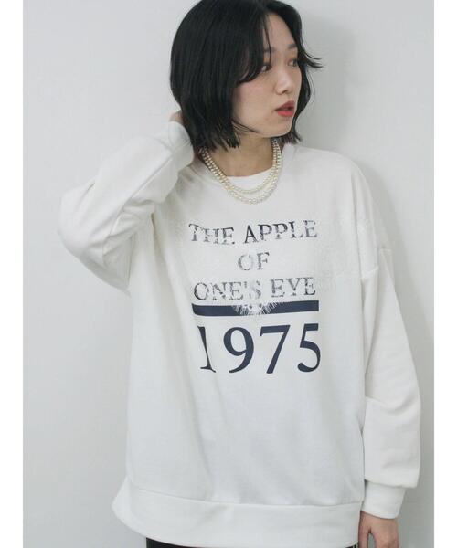 Samansa Mos2 blue（サマンサモスモスブルー）の「◎ロゴレーススウェット（Tシャツ/カットソー・レディース・トップグレー/オフホワイト/チャコールグレー・F）」の7枚目の写真