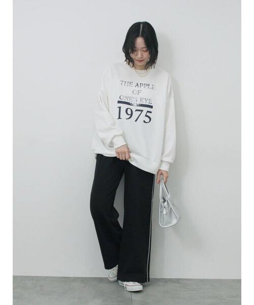 Samansa Mos2 blue（サマンサモスモスブルー）の「◎ロゴレーススウェット（Tシャツ/カットソー・レディース・トップグレー/オフホワイト/チャコールグレー・F）」の10枚目の写真