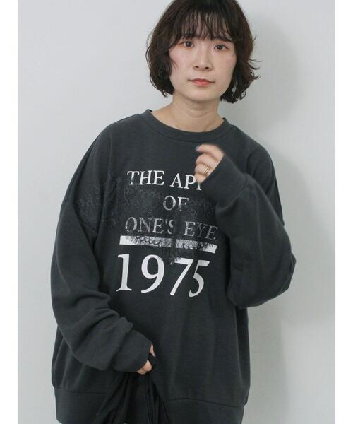 Samansa Mos2 blue（サマンサモスモスブルー）の「◎ロゴレーススウェット（Tシャツ/カットソー・レディース・トップグレー/オフホワイト/チャコールグレー・F）」の11枚目の写真