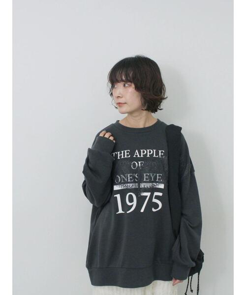 Samansa Mos2 blue（サマンサモスモスブルー）の「◎ロゴレーススウェット（Tシャツ/カットソー・レディース・トップグレー/オフホワイト/チャコールグレー・F）」の13枚目の写真