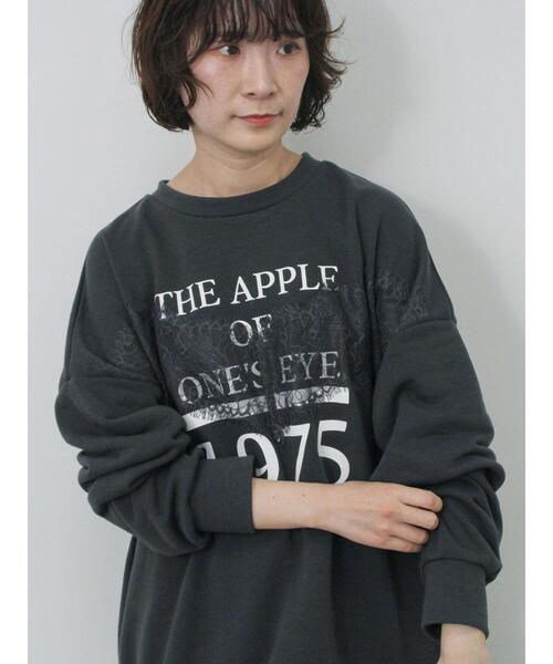 Samansa Mos2 blue（サマンサモスモスブルー）の「◎ロゴレーススウェット（Tシャツ/カットソー・レディース・トップグレー/オフホワイト/チャコールグレー・F）」の14枚目の写真