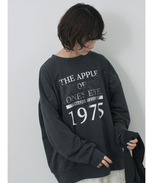 Samansa Mos2 blue（サマンサモスモスブルー）の「◎ロゴレーススウェット（Tシャツ/カットソー・レディース・トップグレー/オフホワイト/チャコールグレー・F）」の15枚目の写真