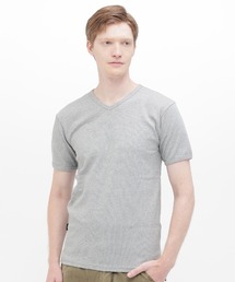 《DAILY/デイリー》RIB SHORT SLEEVE V-NECK T-SHIRT / デイリーウェア リブ 半袖 Vネック Tシャツ / AVIREX / アヴィレックス