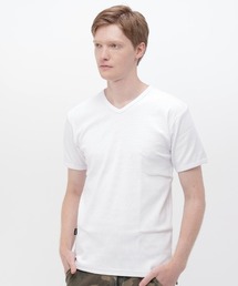 《DAILY/デイリー》RIB SHORT SLEEVE V-NECK T-SHIRT / デイリーウェア リブ 半袖 Vネック Tシャツ / AVIREX / アヴィレックス