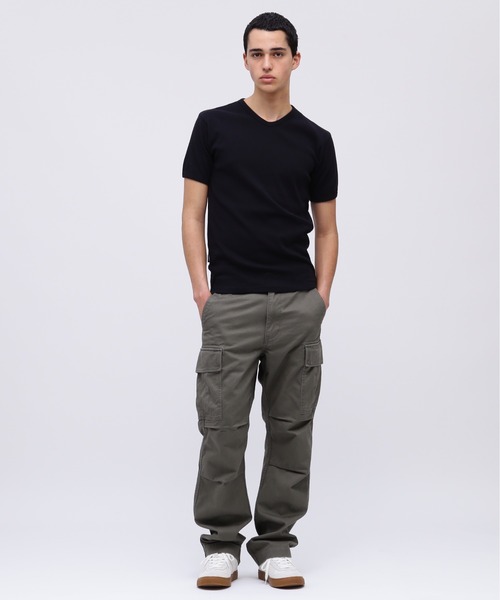 AVIREX(アヴィレックス)の「《DAILY/デイリー》RIB SHORT SLEEVE V-NECK T-SHIRT / デイリーウェア リブ 半袖 Vネック Tシャツ / AVIREX / アヴィレックス(Tシャツ/カットソー・メンズ・チャコール/ロイヤルブルー/ホワイト/ブラック/オリーブ/グレー・SMALL/MEDIUM/LARGE/X-LARGE/X-SMALL)」の18枚目の写真