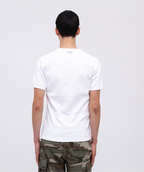 AVIREX(アヴィレックス)の「《DAILY/デイリー》RIB SHORT SLEEVE V-NECK T-SHIRT / デイリーウェア リブ 半袖 Vネック Tシャツ / AVIREX / アヴィレックス(Tシャツ/カットソー・メンズ・チャコール/ロイヤルブルー/ホワイト/ブラック/オリーブ/グレー・SMALL/MEDIUM/LARGE/X-LARGE/X-SMALL)」の10枚目の写真