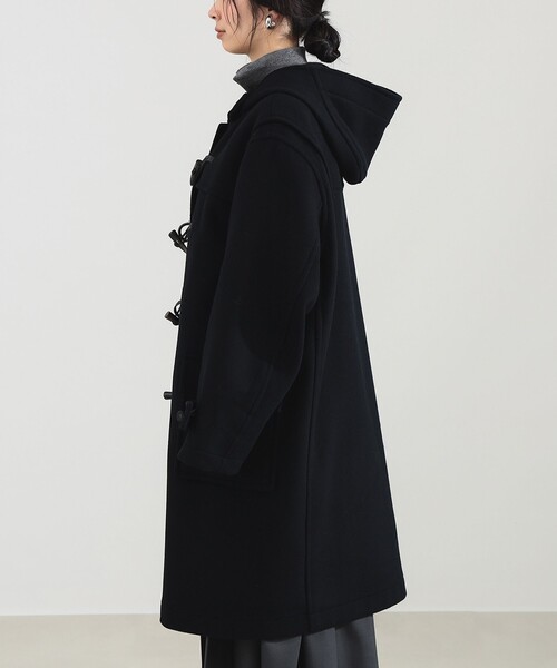 美品■MONTGOMERY　ダッフルコート　ブラック　カシミヤ混 MONTGOMERY ダッフルコート コート 「MONTGOMERY/モンゴメリー