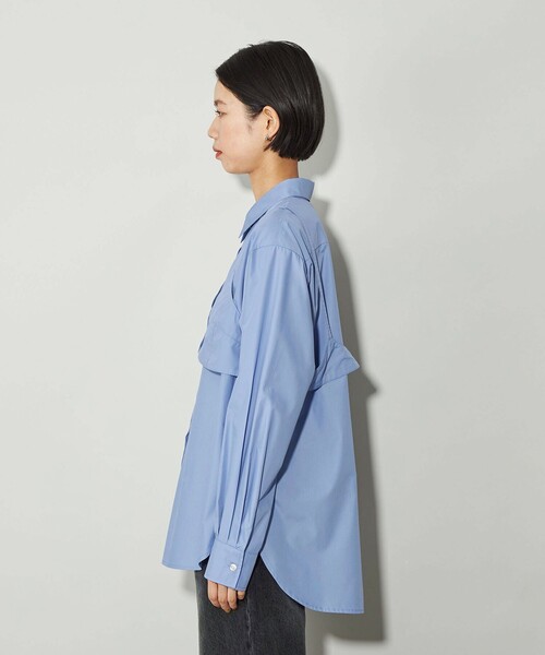 CITEN（シテン）の「＜CITEN＞キャミレイヤードライクデザインシャツ（シャツ/ブラウス・レディース・ダークグレー/ライトブルー・FREE）」の7枚目の写真