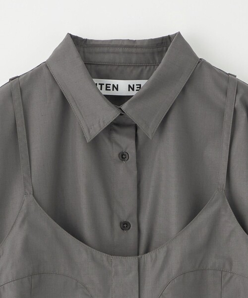 CITEN（シテン）の「＜CITEN＞キャミレイヤードライクデザインシャツ（シャツ/ブラウス・レディース・ダークグレー/ライトブルー・FREE）」の17枚目の写真