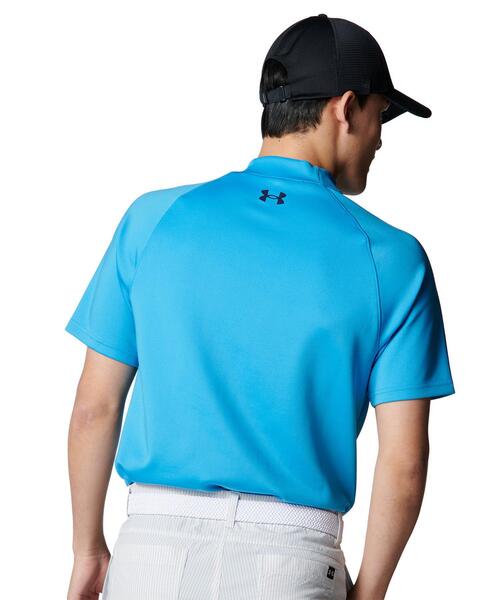UNDER ARMOUR(アンダーアーマー)の「UAドライブ アーマーニット ショートスリーブ モックネック シャツ(ゴルフ/メンズ)(ポロシャツ・メンズ・エメラルドブルー・L/M/XL/2XL)」の3枚目の写真