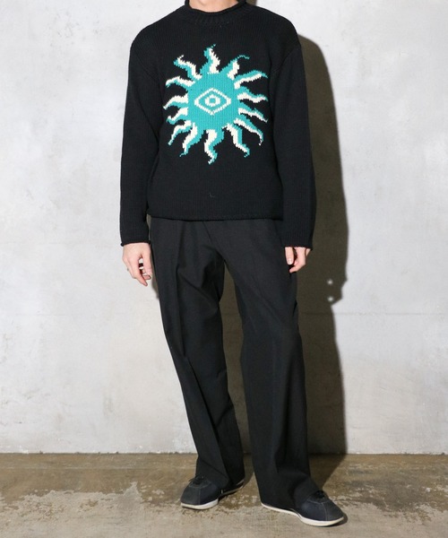 SUNNY  SPORTS（サニースポーツ）の「SUNNY SPORTS / サニースポーツ ROLL NECK LOW GAUGE COTTON SWEATER ロールネック コットンセーター（ニット/セーター・メンズ・ブラック/ネイビー・MEDIUM/LARGE）」の4枚目の写真