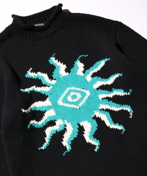 SUNNY  SPORTS（サニースポーツ）の「SUNNY SPORTS / サニースポーツ ROLL NECK LOW GAUGE COTTON SWEATER ロールネック コットンセーター（ニット/セーター・メンズ・ブラック/ネイビー・MEDIUM/LARGE）」の6枚目の写真