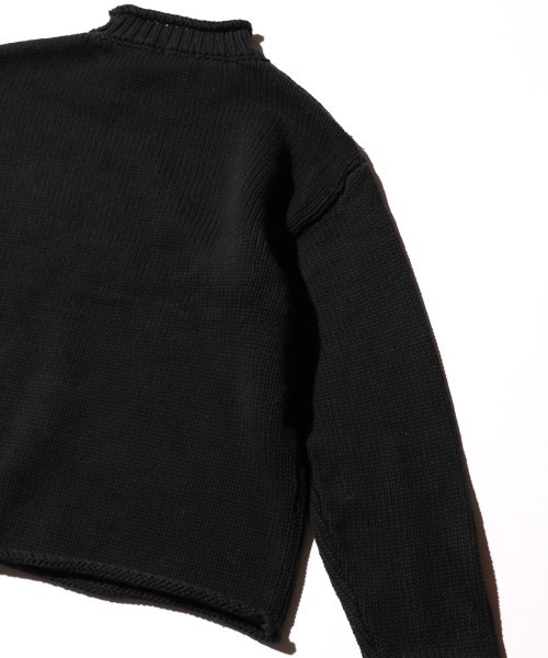SUNNY  SPORTS（サニースポーツ）の「SUNNY SPORTS / サニースポーツ ROLL NECK LOW GAUGE COTTON SWEATER ロールネック コットンセーター（ニット/セーター・メンズ・ブラック/ネイビー・MEDIUM/LARGE）」の10枚目の写真