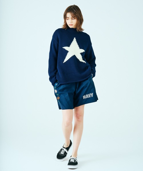 SUNNY  SPORTS（サニースポーツ）の「SUNNY SPORTS / サニースポーツ ROLL NECK LOW GAUGE COTTON SWEATER ロールネック コットンセーター（ニット/セーター・メンズ・ブラック/ネイビー・MEDIUM/LARGE）」の11枚目の写真