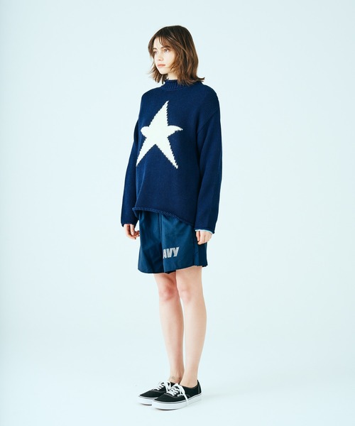 SUNNY  SPORTS（サニースポーツ）の「SUNNY SPORTS / サニースポーツ ROLL NECK LOW GAUGE COTTON SWEATER ロールネック コットンセーター（ニット/セーター・メンズ・ブラック/ネイビー・MEDIUM/LARGE）」の12枚目の写真