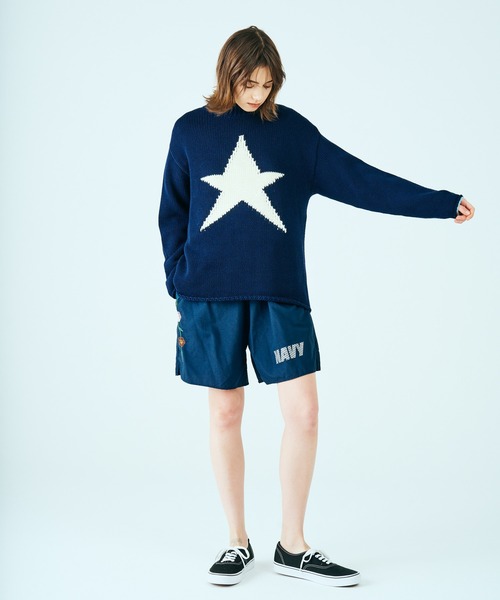 SUNNY  SPORTS（サニースポーツ）の「SUNNY SPORTS / サニースポーツ ROLL NECK LOW GAUGE COTTON SWEATER ロールネック コットンセーター（ニット/セーター・メンズ・ブラック/ネイビー・MEDIUM/LARGE）」の15枚目の写真