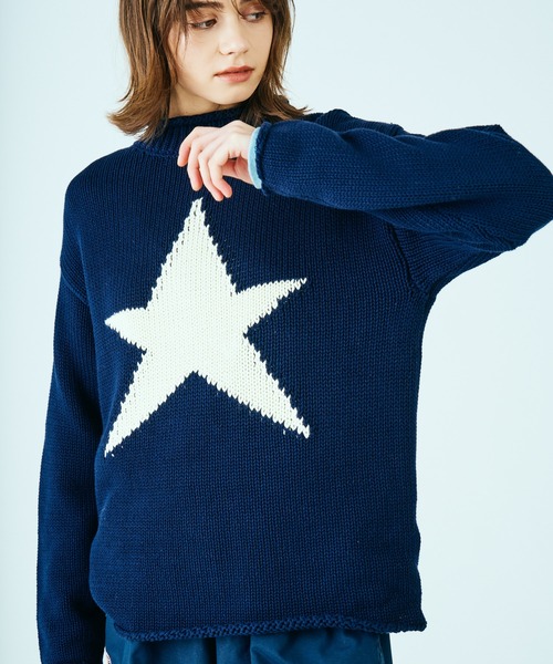 SUNNY  SPORTS（サニースポーツ）の「SUNNY SPORTS / サニースポーツ ROLL NECK LOW GAUGE COTTON SWEATER ロールネック コットンセーター（ニット/セーター・メンズ・ブラック/ネイビー・MEDIUM/LARGE）」の16枚目の写真