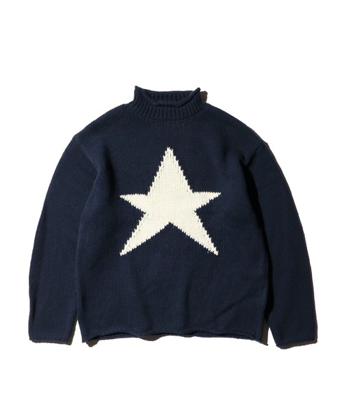 SUNNY  SPORTS（サニースポーツ）の「SUNNY SPORTS / サニースポーツ ROLL NECK LOW GAUGE COTTON SWEATER ロールネック コットンセーター（ニット/セーター・メンズ・ブラック/ネイビー・MEDIUM/LARGE）」の21枚目の写真