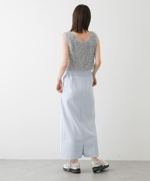 SENSE OF PLACE by URBAN RESEARCH（センスオブプレイスバイアーバンリサーチ）の「ダンボールカットストレートスカート（スカート・レディース・ブラック/アイボリー/ライトブルー・ONE）」の20枚目の写真