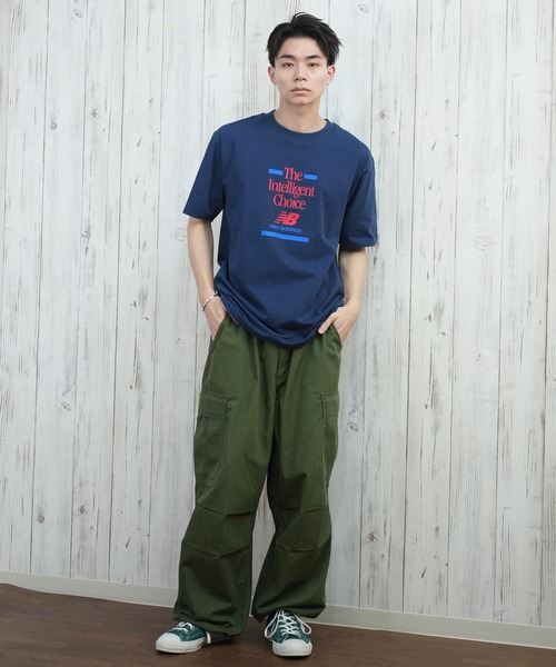 NEW BALANCE(ニューバランス)の「new balance/ニューバランス 半袖Tシャツ/半袖Tee フロントプリント ユニセックス MT43552(Tシャツ/カットソー・メンズ・ネイビー/ホワイト・M/L/XL)」の13枚目の写真