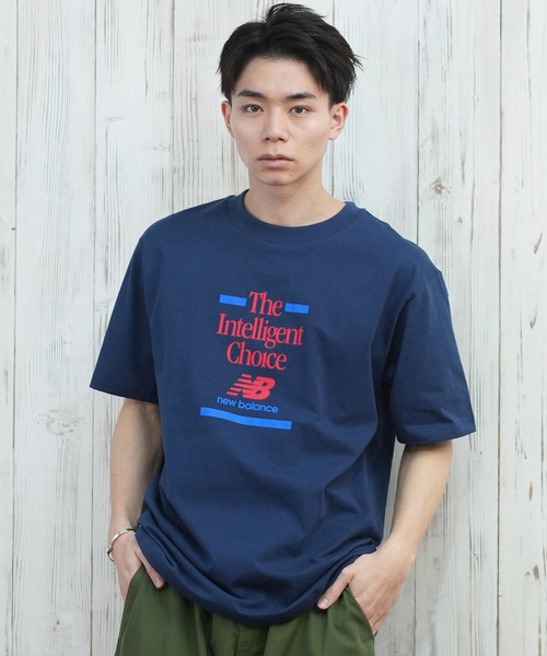 NEW BALANCE(ニューバランス)の「new balance/ニューバランス 半袖Tシャツ/半袖Tee フロントプリント ユニセックス MT43552(Tシャツ/カットソー・メンズ・ネイビー/ホワイト・M/L/XL)」の10枚目の写真