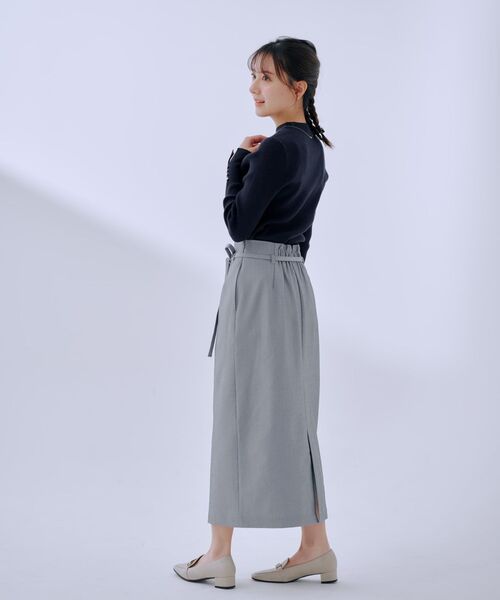 新品 cohina フロントボタンウエストデザインIラインスカート short フロントボタンウエストデザインIラインスカート-short