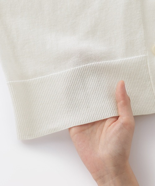 無印良品（ムジルシリョウヒン）の「婦人　ＵＶカットライトニットＶネックカーディガン（カーディガン/ボレロ・レディース・ホワイト/ライトグレー/ライトブルー/ブラック/ブラウン/ライトイエロー/ライトピンク・S/M/L/XL）」の14枚目の写真