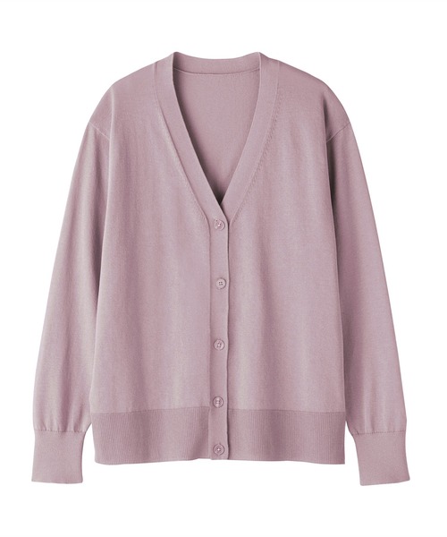 無印良品（ムジルシリョウヒン）の「婦人　ＵＶカットライトニットＶネックカーディガン（カーディガン/ボレロ・レディース・ホワイト/ライトグレー/ライトブルー/ブラック/ブラウン/ライトイエロー/ライトピンク・S/M/L/XL）」の22枚目の写真