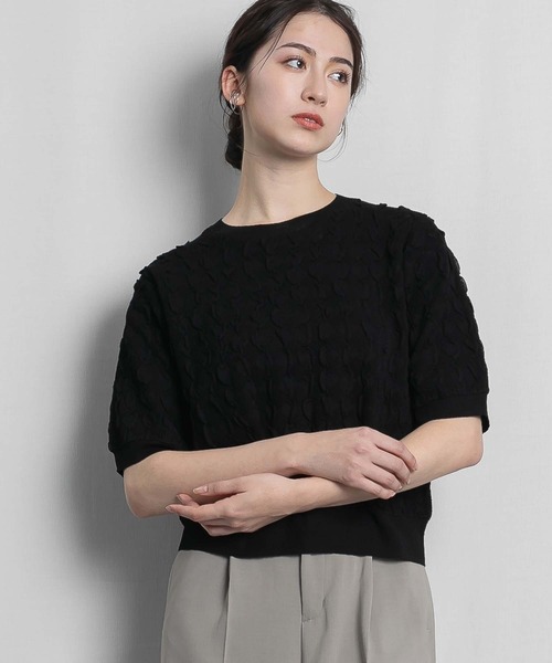 RAW FUDGE（ローファッジ）の「ダイヤジャガードニットプルオーバー（Tシャツ/カットソー・レディース・ブルー/ブラック/オフホワイト・M）」の18枚目の写真