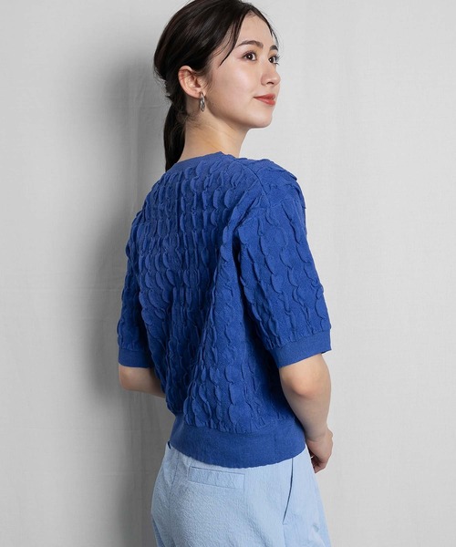 RAW FUDGE（ローファッジ）の「ダイヤジャガードニットプルオーバー（Tシャツ/カットソー・レディース・ブルー/ブラック/オフホワイト・M）」の21枚目の写真