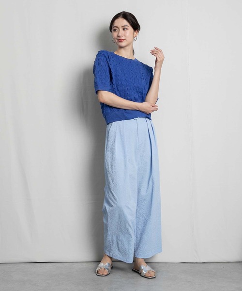 RAW FUDGE（ローファッジ）の「ダイヤジャガードニットプルオーバー（Tシャツ/カットソー・レディース・ブルー/ブラック/オフホワイト・M）」の22枚目の写真