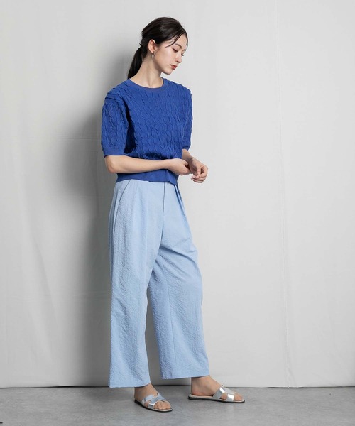 RAW FUDGE（ローファッジ）の「ダイヤジャガードニットプルオーバー（Tシャツ/カットソー・レディース・ブルー/ブラック/オフホワイト・M）」の11枚目の写真