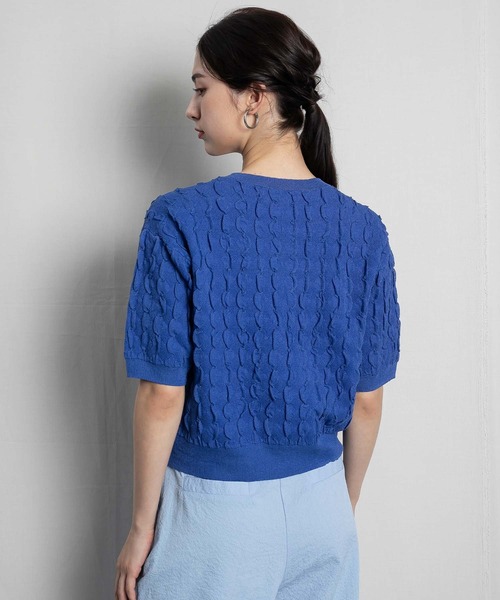 RAW FUDGE（ローファッジ）の「ダイヤジャガードニットプルオーバー（Tシャツ/カットソー・レディース・ブルー/ブラック/オフホワイト・M）」の14枚目の写真