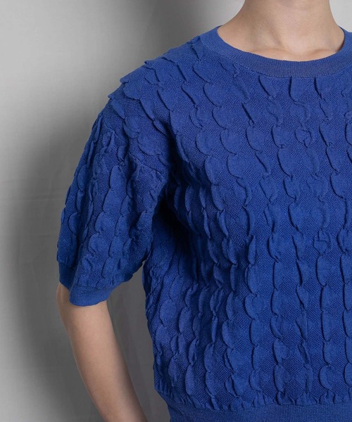 RAW FUDGE（ローファッジ）の「ダイヤジャガードニットプルオーバー（Tシャツ/カットソー・レディース・ブルー/ブラック/オフホワイト・M）」の15枚目の写真