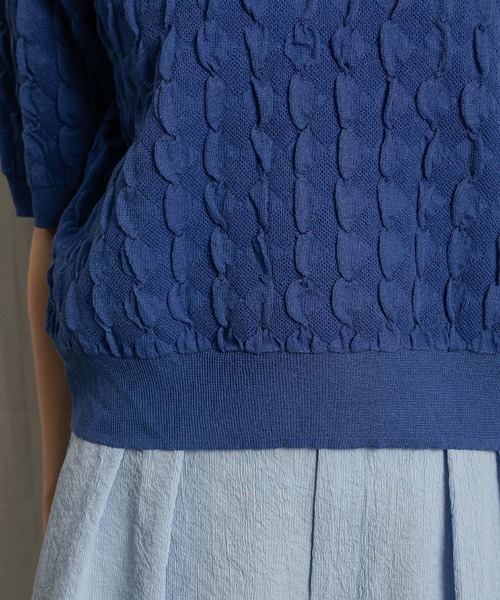 RAW FUDGE（ローファッジ）の「ダイヤジャガードニットプルオーバー（Tシャツ/カットソー・レディース・ブルー/ブラック/オフホワイト・M）」の16枚目の写真