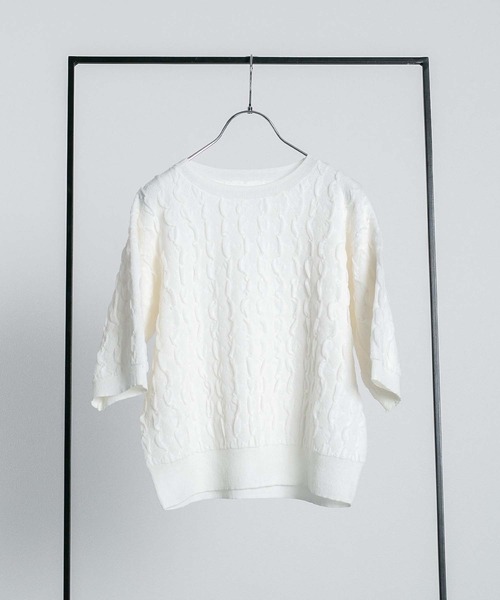 RAW FUDGE（ローファッジ）の「ダイヤジャガードニットプルオーバー（Tシャツ/カットソー・レディース・ブルー/ブラック/オフホワイト・M）」の7枚目の写真