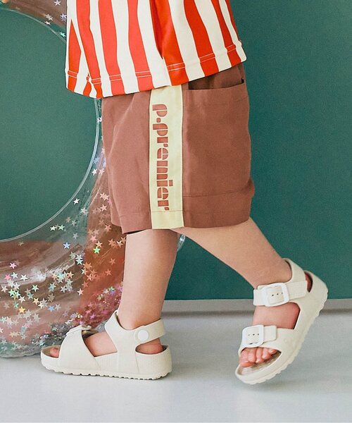 p.premier（ピードットプルミエ）の「【UVカット/ジュニア対応】サイドライン切替スイムパンツ（水着・キッズ・イエロー/ブラウン/グリーン・80/90/100/110/120/130/140）」の2枚目の写真