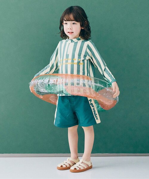 p.premier（ピードットプルミエ）の「【UVカット/ジュニア対応】サイドライン切替スイムパンツ（水着・キッズ・イエロー/ブラウン/グリーン・80/90/100/110/120/130/140）」の6枚目の写真